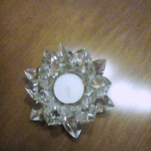 Glass star-shaped candle holder new