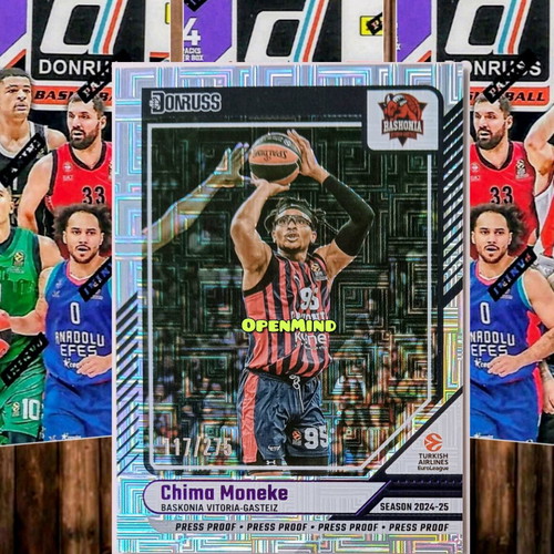 Moneke Press Proof Card numbered 17/275 Baskonia Donruss Euroleague 2024-25 new