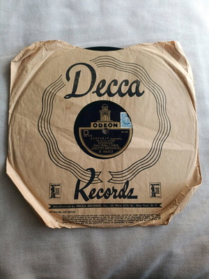 Odeon Vidalis Sahrazat gramophone record used, laiko
