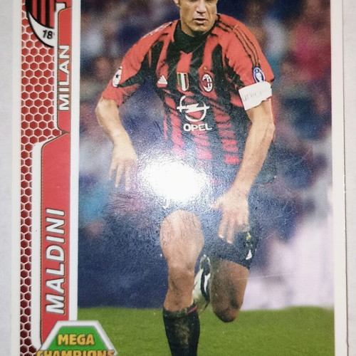 Paolo Maldini collectible card used, AC Milan Mega Champions 2006