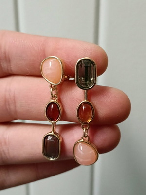 Vintage women's clip-on earrings new, stainless steel no piercing