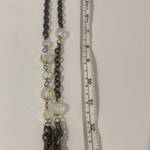 Handmade necklace with transparent beads like new