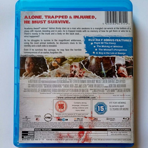 Wrecked Blu-Ray movie used with English subtitles