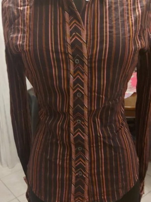 Karen Millen shirt with cufflinks like new, size S-M multicolor