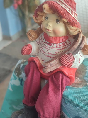 Winter Christmas decoration girl figurine