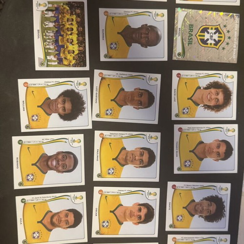 Brazil National Team World Cup 2014 Panini Stickers New, 16 pcs