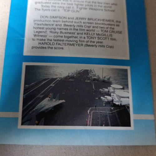 Vintage cinema programs set used, Top Gun 1986 and Annie 1982