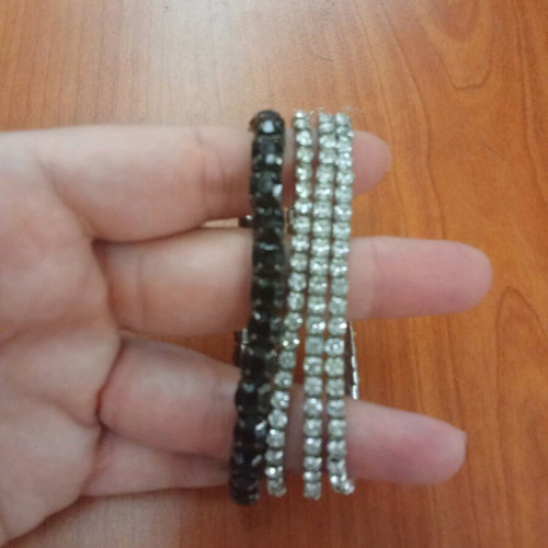 Bracelets with rhinestones like new