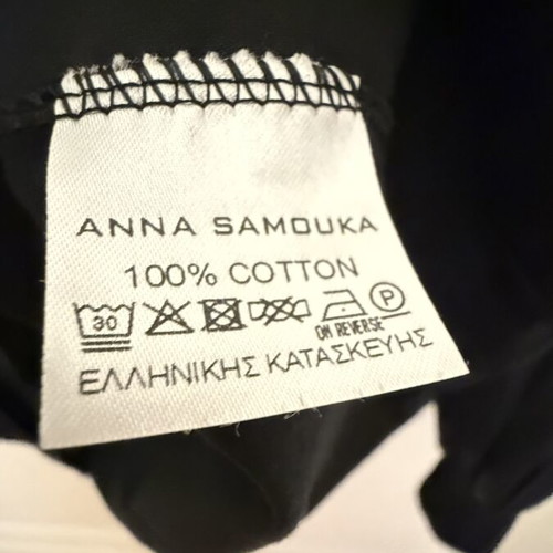 Anna Samouka black shirt with gold embroidery M like new