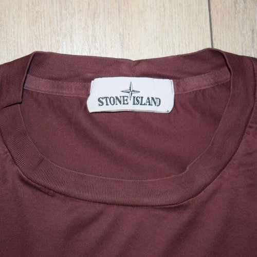 Stone Island long-sleeved patch T-shirt size 3XL used, red