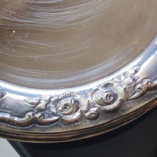 Silver-plated plates like new, set of 6 with hand stamp