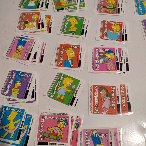 Simpsons stickers new, collection from Hanuta biscuits 25 different