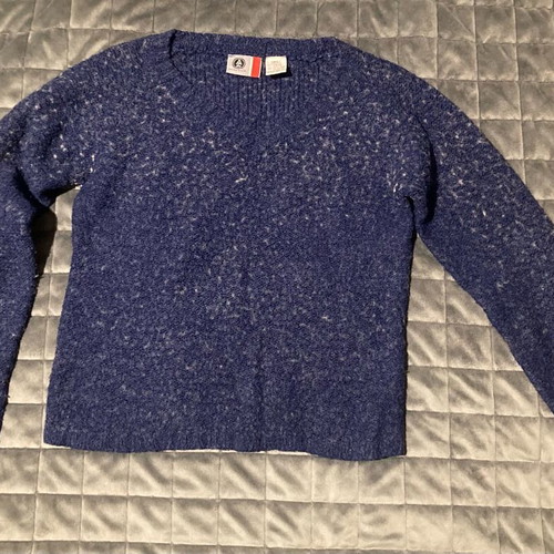 Women's V sweater used, blue, size S