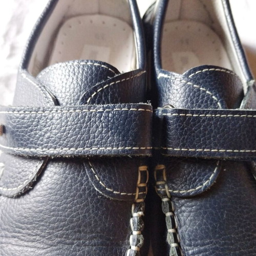 Scarpy leather shoes navy size 36 new