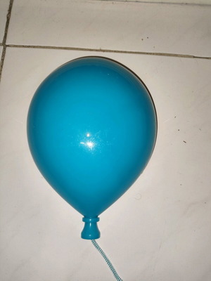 Wall balloon light used, blue LED with cord