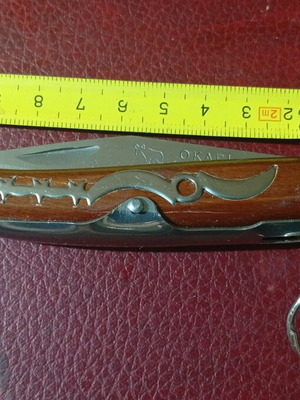 Okari folding knife with keychain