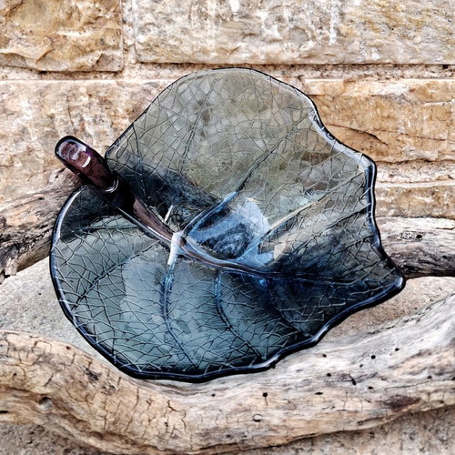 Μπολ Murano Art Glass σε σχήμα φύλλου λάχανου καινούργιο