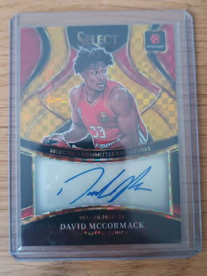 David McCormack /10 autograph Panini Select Euroleague card