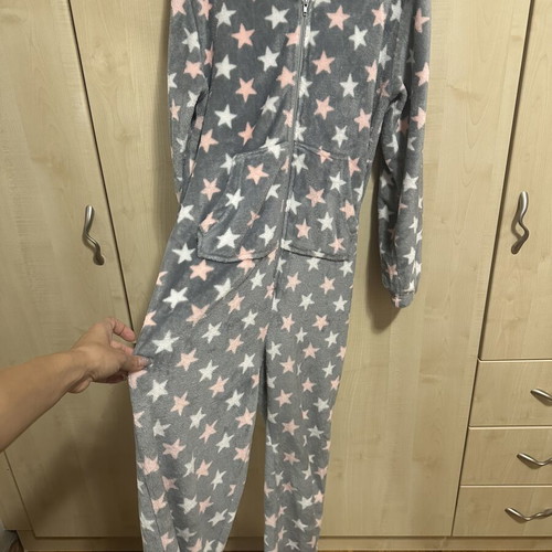 Onesie pajama with hood, grey, size L