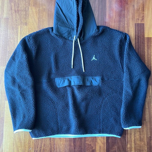 Jordan fleece hoodie black like new, size L