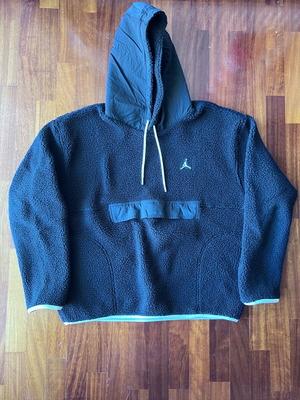 Jordan fleece hoodie μαύρο σαν καινούργιο, μέγεθος L