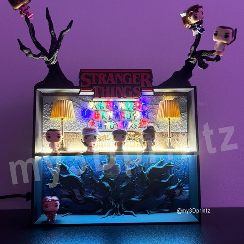 Stranger Things Funko Pop! Base with dual lighting and handmade diorama