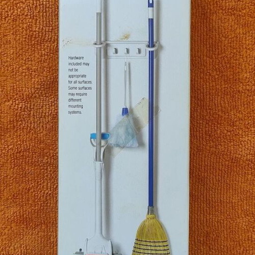 Wall-mounted mop and broom organizer new