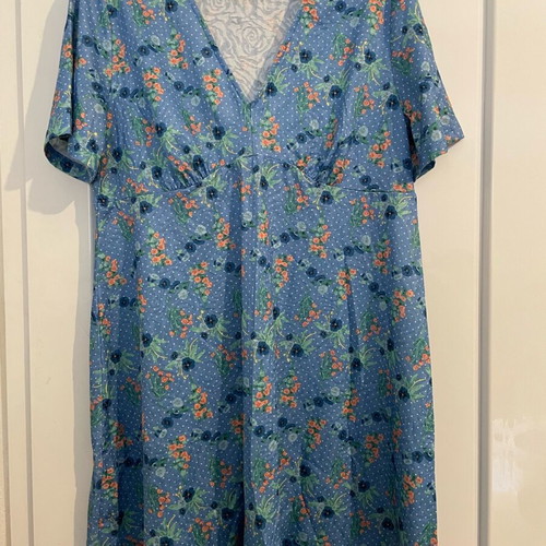 Peacocks v neck summer dress like new, size UK 16 EU 44