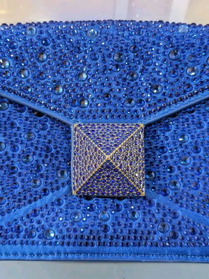 Valentino Garavani One Stud Bag new, blue with crystals limited edition