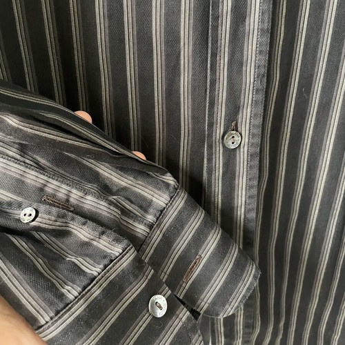 Dolce & Gabbana striped shirt used, size L, black and blue