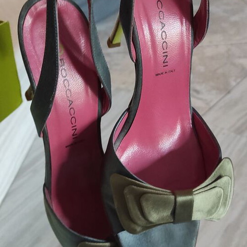 Branded sandals used, size 39.5, blue and green