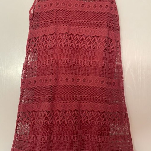 Massimo Dutti mini lace knit dress coral color like new