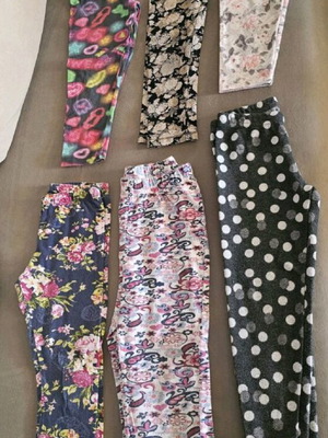 Elastic leggings for girls, pack of 10, like new condition