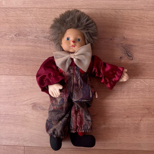 Star Collection porcelain faced clown doll like new