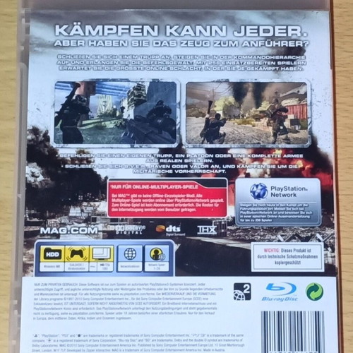 MAG Sony game for PS3 like new