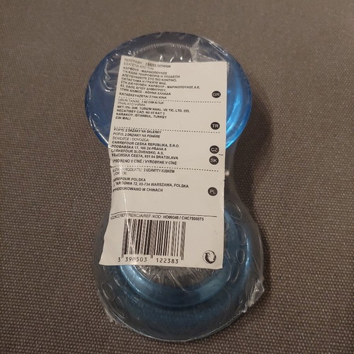 Set of 2 glass tealight holders new, blue color