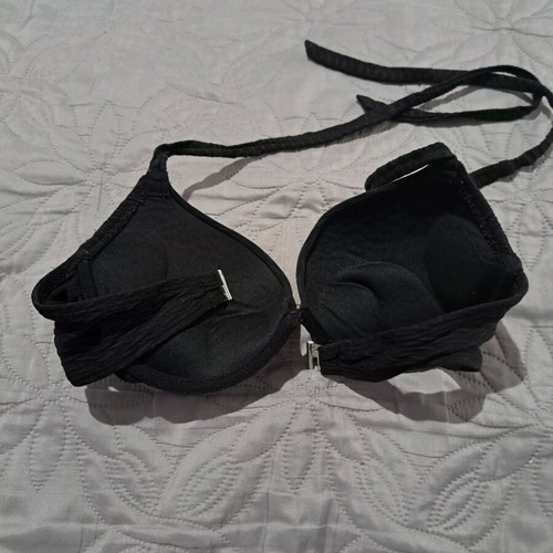 Bikini push-up top black like new, size S