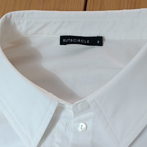 Rut & Circle Lovisa White Cotton Padded Shirt M New