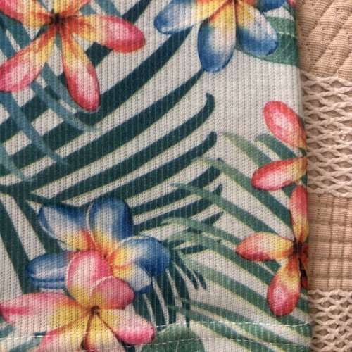 Tropical Hawaiian Ribbed Tank Top like new, size S