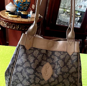 ΤΕΛΙΚΗ ΤΙΜΗ Yves Saint Laurent YSL αυθεντική vintage δερμάτινη μεγάλη τσάντα.