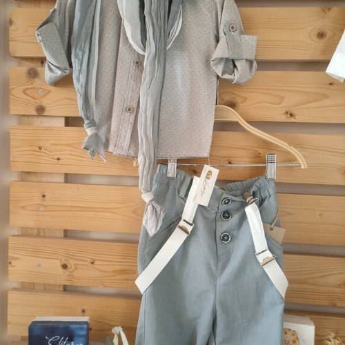 Baptism set for boy with scarf new, LA Christine
