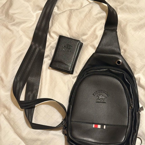 Men's bag and wallet set unused, black