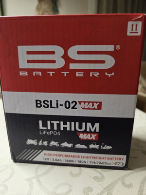 BS Lithium Battery BSli-02 Max new in box