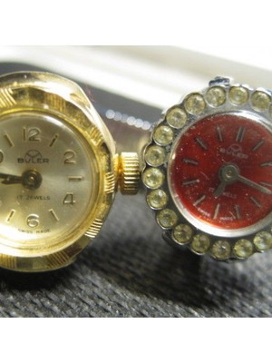 Buler watches used, 3 mechanical rings 17 jewels Swiss made