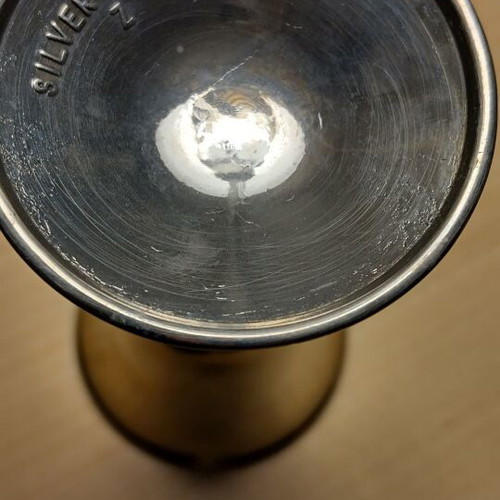 Silver plated shot glasses used