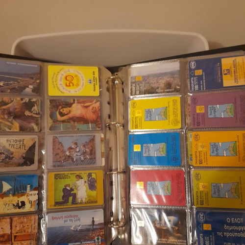 Phone cards like new, 855 Greek and Cypriot in collection folders