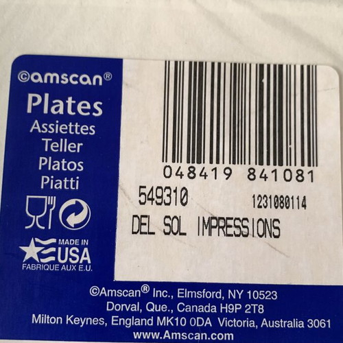 Vintage disposable paper plates sealed, American