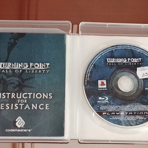 Turning Point Fall of Liberty PS3 game with manual