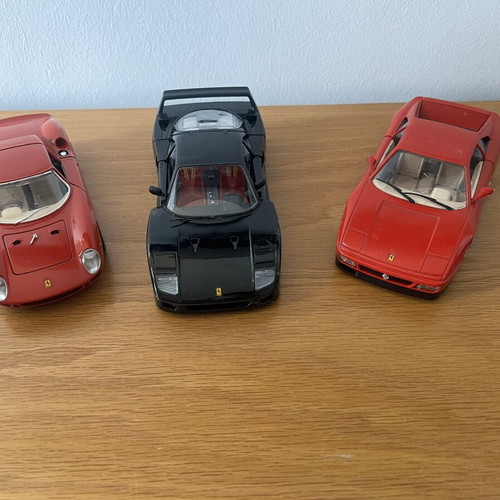 Ferrari Burago model cars used, set of 3