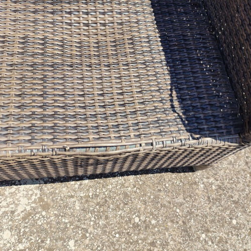 Bamboo-style outdoor sofa